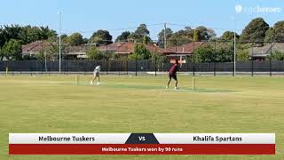 Live Cricket Match  Melbourne Tuskers vs Khalifa Spartans  03Nov24 1256 PM 20 overs  Melbourne [upl. by Mount]