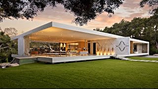 Impressive Modernist GlassWalled Luxury Residence in Montecito CA USA by Steve Hermann [upl. by Arim613]