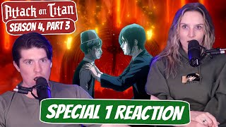 EREN MOVES FORWARD  Attack on Titan Final Season Newlyweds Reaction  Season 4 Part 3 Special 1 [upl. by Ayatahs]