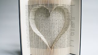 Book Folding Tutorial  Inverted Heart [upl. by Notlrak]