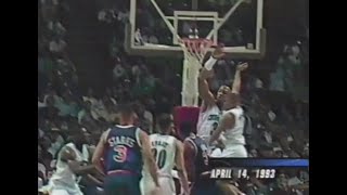 Muggsy Bogues Blocks Patrick Ewing [upl. by Nomead]