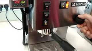 Rancilio Silvia PID off temperature surfing cooling flush [upl. by Dnomde]