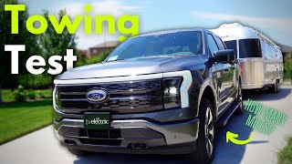 Ford F150 Lightning Towing Test  How far can it go [upl. by Doro801]