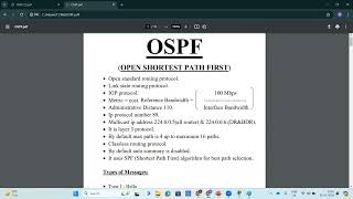 Day 14 OSPF Open Shortest Path First Routing Protocol Lab and configure step by step process of OSPF [upl. by Iong]