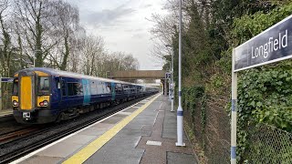 Busy Morning Rush Hour Trains at Longfield  CML  20324 [upl. by Aihsyak]