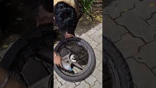 Bike Tyre  Air Leakage Solition  Puncture [upl. by Berlin]