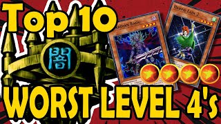 Top 10 Worst Level 4 Monsters in YGO [upl. by Werner]