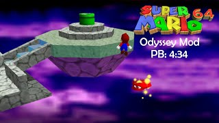 Super Mario Odyssey 64 V5 Speedrun Cappy Mod PB 434 [upl. by Beffrey]