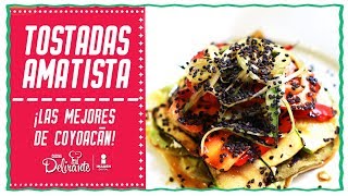 Tostadas de pollo atún y tinga  Tostadas Amatista [upl. by Nollie758]