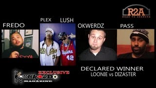 R2A  Loonie vs Dizaster DECLARED WINNER BY LUSH ONEOKWERDZPLEXPASSFREDO Araneta Dreams [upl. by Snashall]