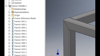 Inventor Frame Generator  Frame Member numbering [upl. by Flam]