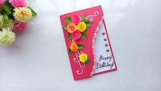 Beautiful Handmade Birthday cardBirthday card idea [upl. by Anthe]