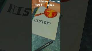 Part 1of unique history front page ideas art drawing uniqueideas historyfun theshinyplan [upl. by Doralynne17]