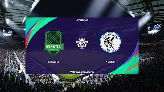 KS Egnatia vs FK Kukësi 2952023 Kategoria Superiore PES 2021 [upl. by Adnilreh]