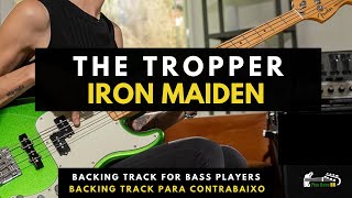 The Trooper  Iron Maiden  Backing Track Bass Tab Play Along  Tablatura Para Contrabaixo [upl. by Roon]