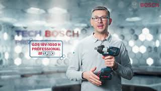 Spazio Tech Bosch Professional nuovo avvitatore a massa battente BITURBO GDS 18V1050 H Brushless [upl. by Bussy]