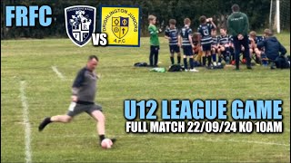 FRFC U12’s Full League Match Highlights vs Drighlington Junior’s AFC whites [upl. by Rich278]