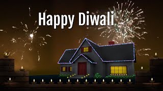 Happy Diwali Wishes with fireworks animated video greetings [upl. by Ardeid]