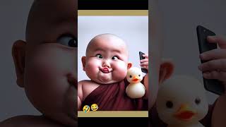 Cute funny monk😅🤣😂 cute baby shorts [upl. by Bruis253]