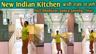 Indian Fully Modular kitchen Tour Budget friendly space saving ideas Small Home with Big kitchen [upl. by Stein512]