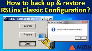 Rslinx backup restore utility  How to back up amp restore RSLinx Classic Communication configuration [upl. by Ryle]