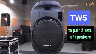 DYNAMAX PRO315 Portable Speaker with 2 UHF wireless handheld mic with MCMC approval [upl. by Nivac]