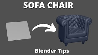 sofa chair modeling in blender 3x  blender cloth filter [upl. by Anayia]