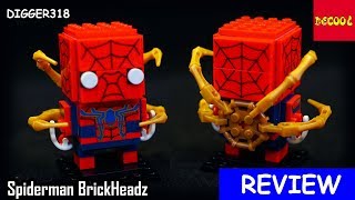 Lego Iron Spiderman BrickHeadz DeCool Bootleg 6845 Review 4K [upl. by Dragoon284]