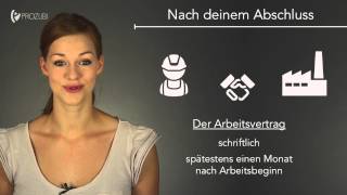 Der Arbeitsvertrag  Wissen für die Ausbildung  Prozubide [upl. by Lief]