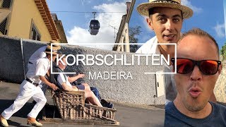 Korbschlittenfahrt vom Monte nach Funchal auf Madeira [upl. by Audres]