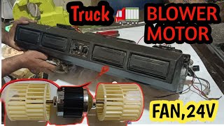 Truck AC Blower Fan Motor Replace  air conditioner Blower Motor 24V  AC Under Dash Fan Motor [upl. by Koblas]