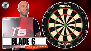 BLADE 6 TRIPLE CORE WINMAU DARTBOARD REVIEW WITH ADAM WHITE [upl. by Sarnoff799]