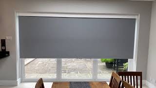 Motorised remote controlled blackout roller blind [upl. by Luke]