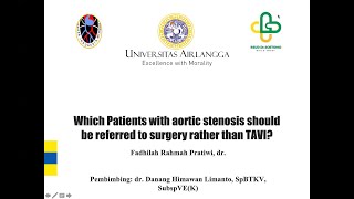 Which Patients with Aortic Stenosis shoud be referred to surgery rather than TAVI [upl. by Suirtemid]