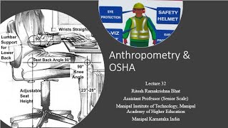 Lecture 32 Anthropometry amp OSHA [upl. by Tamer54]