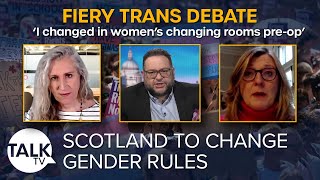 Trans woman and female rights activist have a fiery debate over changing rooms [upl. by Ledairam]