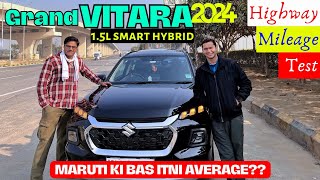 Maruti Suzuki Grand Vitara 2024 Highway Mileage Test Grand Vitara Smart Hybrid Mileage grandvitara [upl. by Beera]