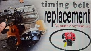 4 stroke Mini petrol Engine Valve Timing belt replacement  Matin macanic  Hindi [upl. by Yuht]