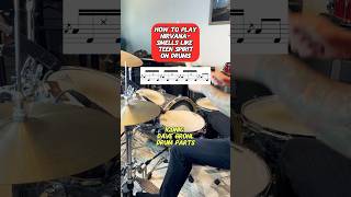 How to play quotSmells Like Teen Spiritquot on Drums Fast amp Slow drums [upl. by Cicily]