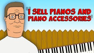 KING OF THE HILL THEME  Piano Tutorial [upl. by Enayr]