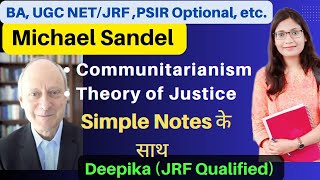 Michael Sandel Communitarianism and Theory of Justice [upl. by Dodds]