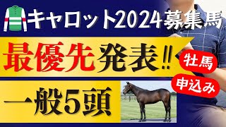 【一口馬主】キャロットクラブ2024最優先申込馬！今年は牡馬狙い！牝馬ならこの馬！？ [upl. by Annahs]