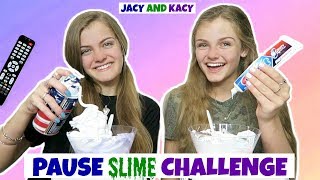 Pause Slime Challenge  Jacy and Kacy [upl. by Brandon]