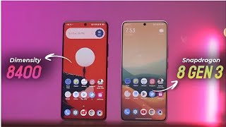 Dimensity 8400 Vs Snapdragon 8 Gen 3  Antutu Score amp Benchmark [upl. by Ymor]