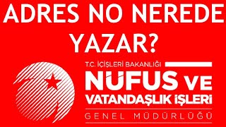 Nvi Adres No Nerede Yazar Adres No Öğrenme [upl. by Monahon]