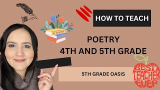 HOW TO TEACH A POETRY LESSON FOR 5TH GRADERS TEACH POETRY 5TH GRADEpoetry firstyearteacher [upl. by Dikmen735]