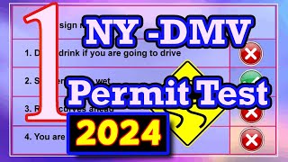 DMV Practice Test NY 2024  Practice Permit Test NY  Part 01 [upl. by Yelraf]