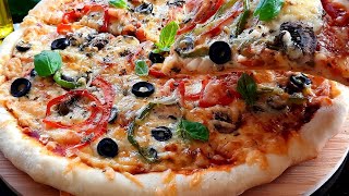 la meilleure recette de pâte à pizza Best veggie pizza [upl. by Graces374]