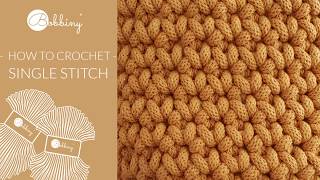 How to crochet single stitch  Bobbiny [upl. by Luing]