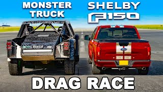 770hp Shelby F150 v Monster Race Truck DRAG RACE [upl. by Servetnick968]